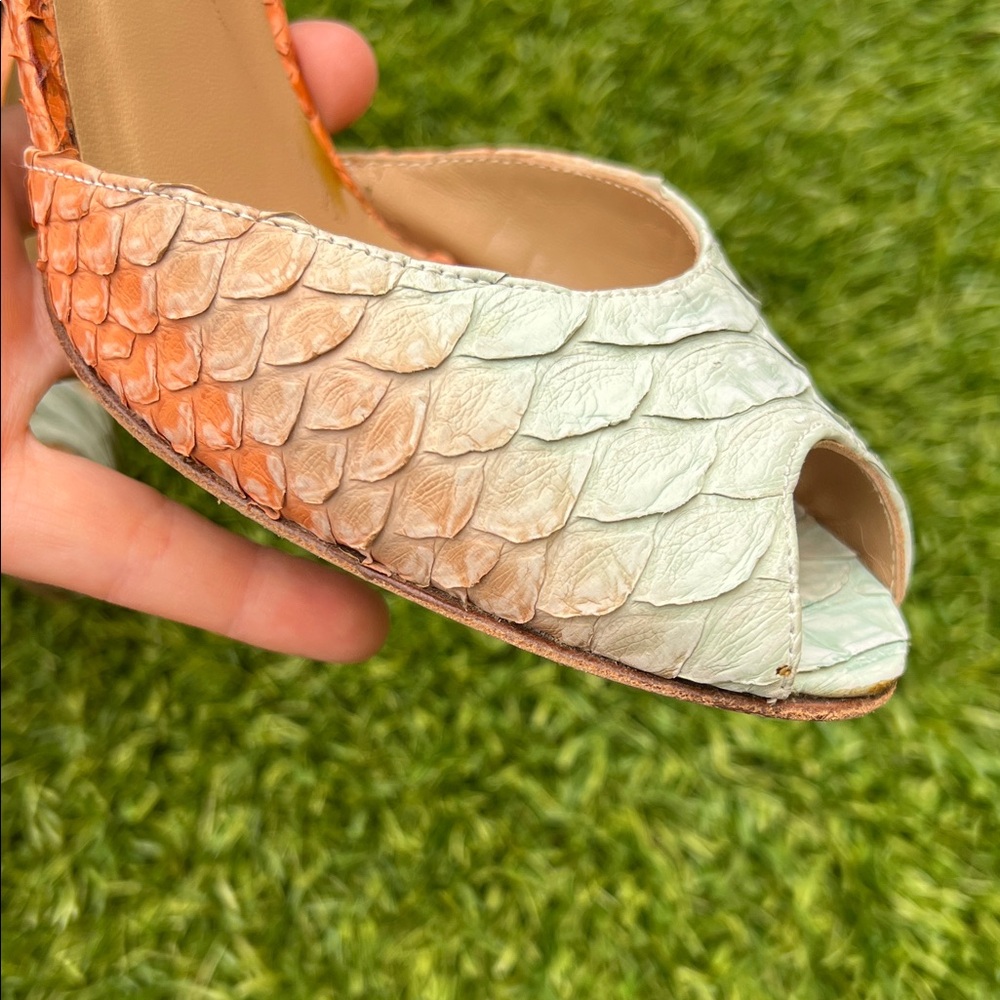 Stuart Weitzman Orangina Pantone Python Size 5 1/2 - image 7